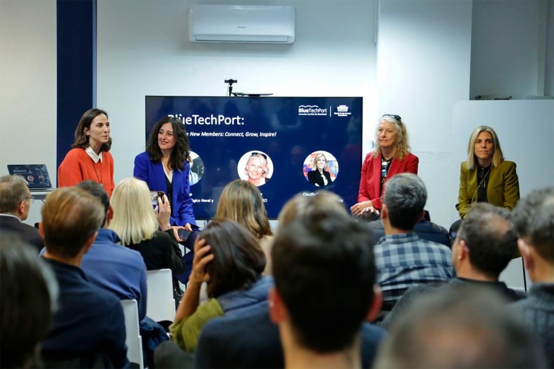 Imagen de Noelia Ortega, CEO del Centro Tecnológico Naval y del Mar durante la inauguración de sus nuevas oficinas en Barcelona.